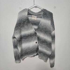 Lucky Brand oversized wool blend sweater size large eyelash style